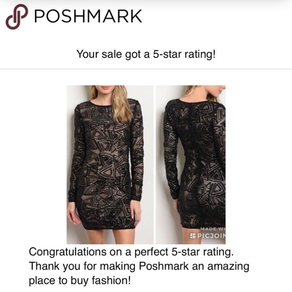 Black Sequin w/ Nude lining! - Picture 4 of 8